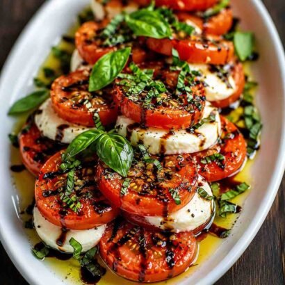 Grilled Tomato & Mozzarella Caprese