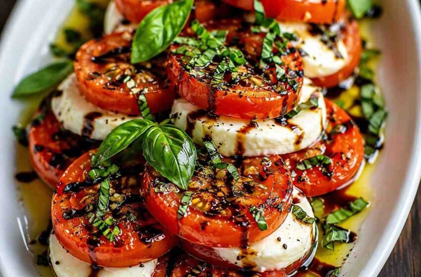 Grilled Tomato & Mozzarella Caprese
