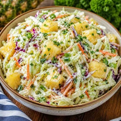 Amish Sweet Coleslaw with Pineapple