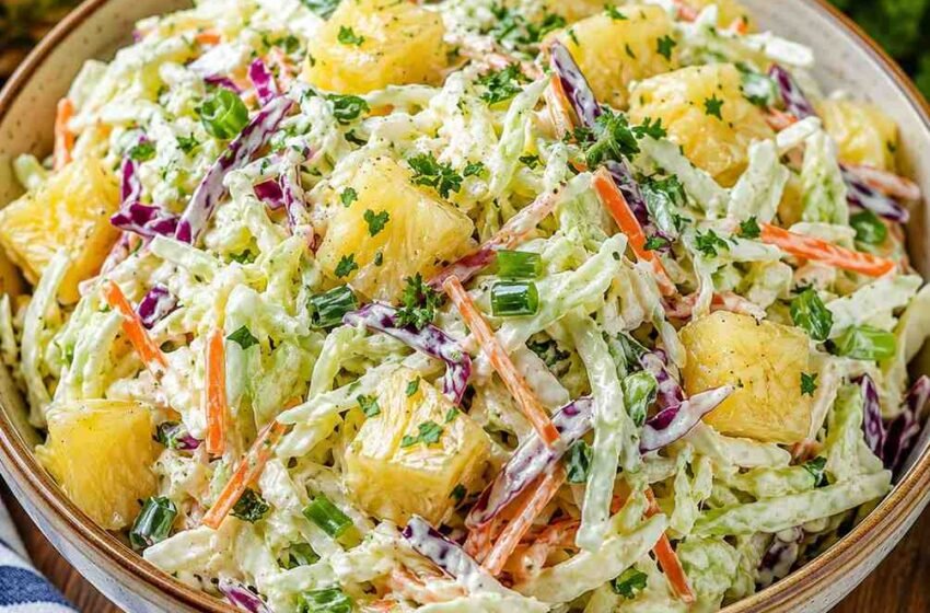 Amish Sweet Coleslaw with Pineapple