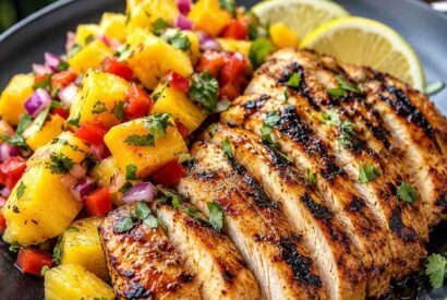 Thumbnail for Lemon Ginger Chicken with Pineapple Mango Salsa