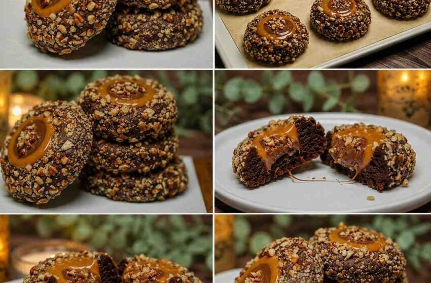 Turtle Thumbprint Cookies