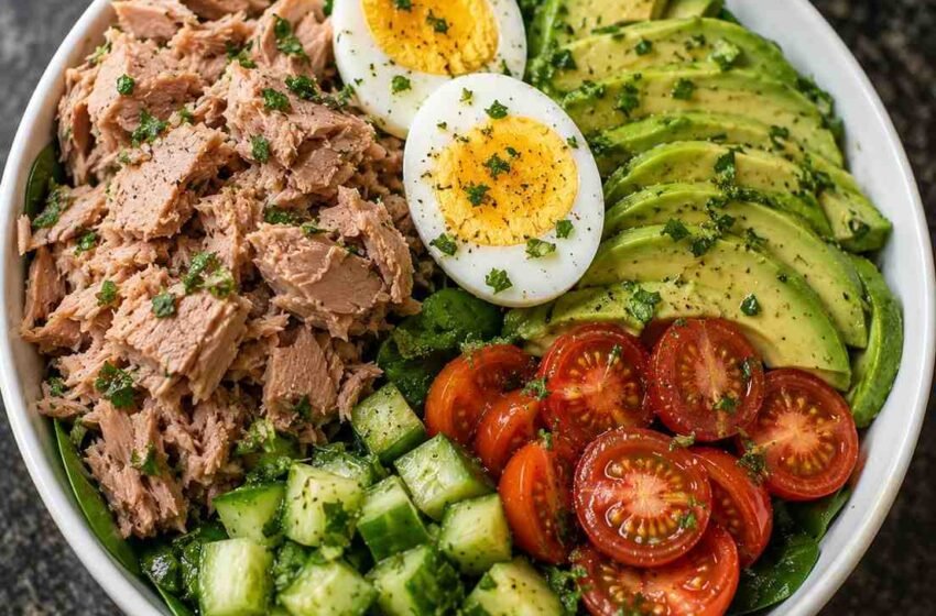 High-Protein Diabetic-Friendly Tuna, Egg & Avocado Power Bowl