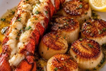 Thumbnail for High-Protein Garlic Butter Lobster and Scallops (Diabetic-Friendly)