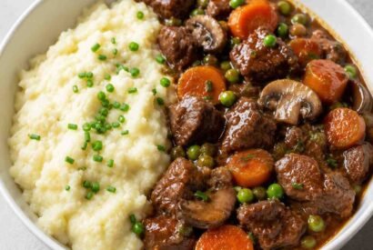 Thumbnail for High-Protein Beef Stew with Creamy Mashed Cauliflower & Potatoes (Diabetic-Friendly)
