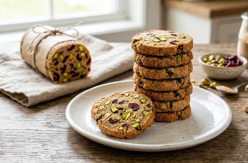 Cranberry Pistachio Refrigerator Cookies
