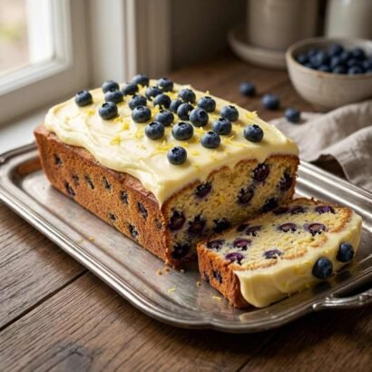 Lemon Blueberry Cream Cheese Pound Cake (Diabetic-Friendly)
