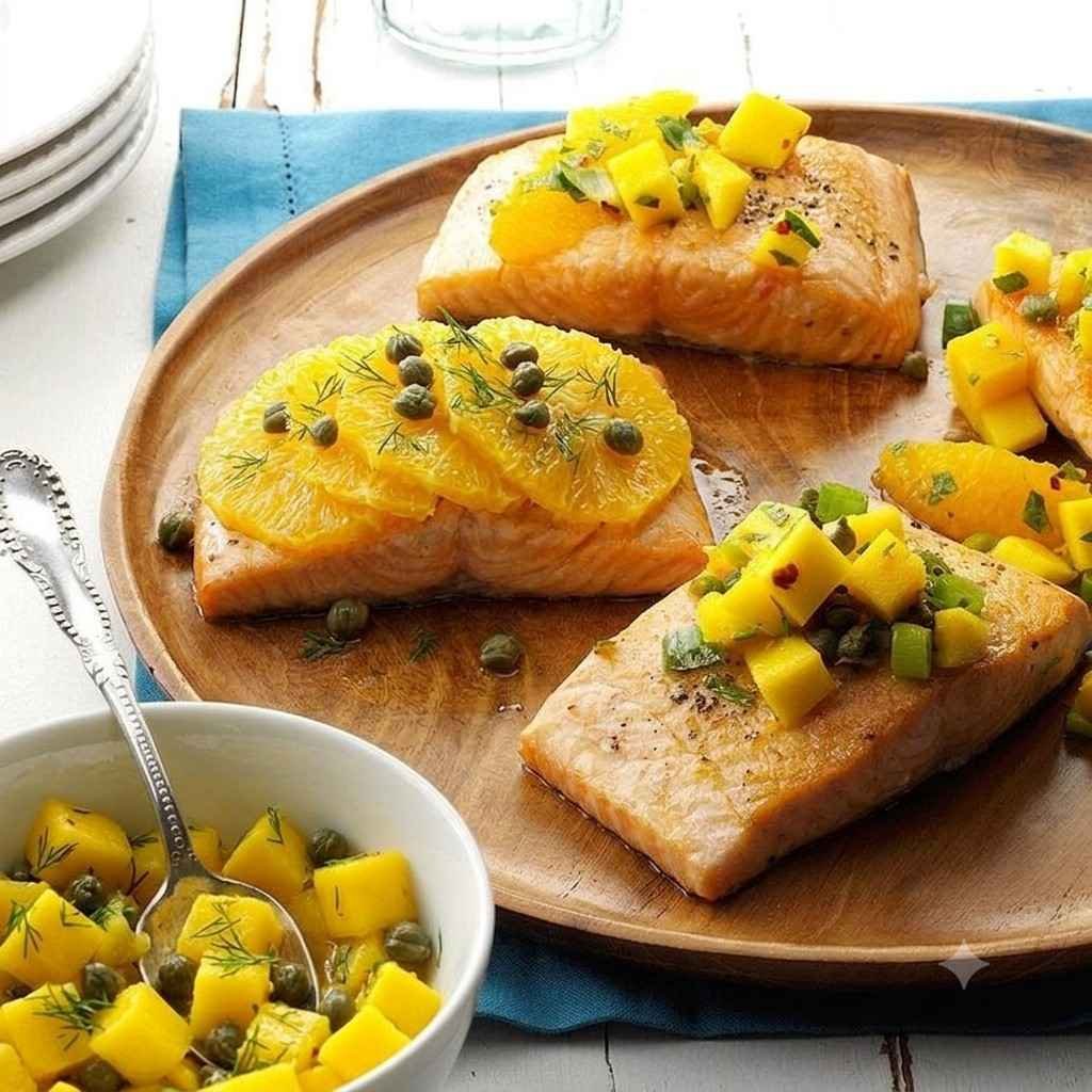 Salmon with Mango-Citrus Salsa